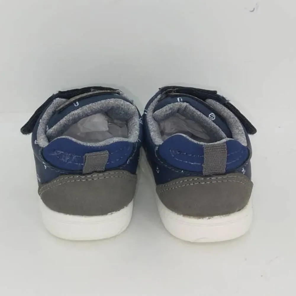 CARTERS PARK-BP Boys Navy Blue Easy Close Sneakers - Size: 2 months